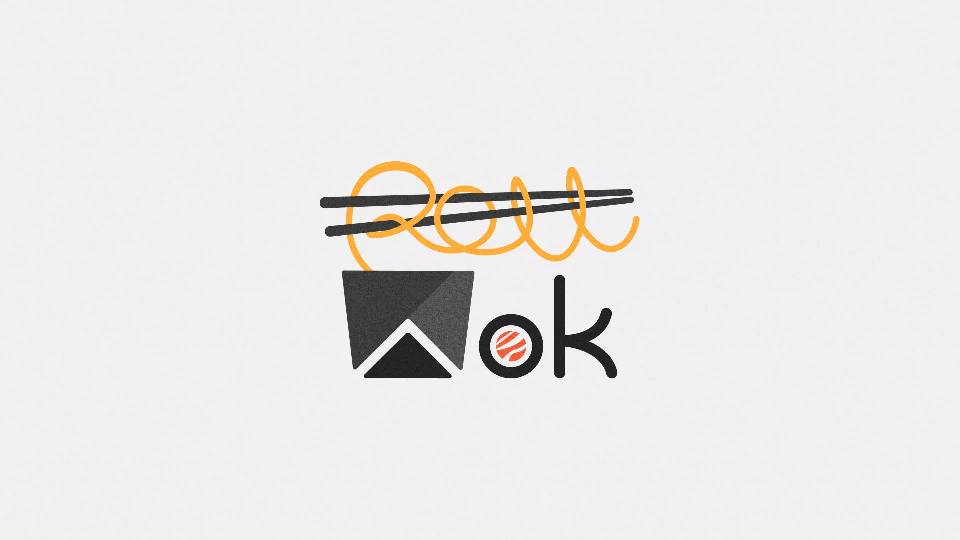 Разработка логотипа суши-бара «Roll Wok Club» в Никольском